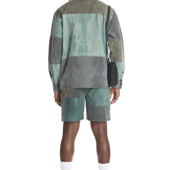 Teddy Fresh Pieced Together Patchwork Shorts w/ Built-In Belt size XS NWT NEW - Picture 9 of 11